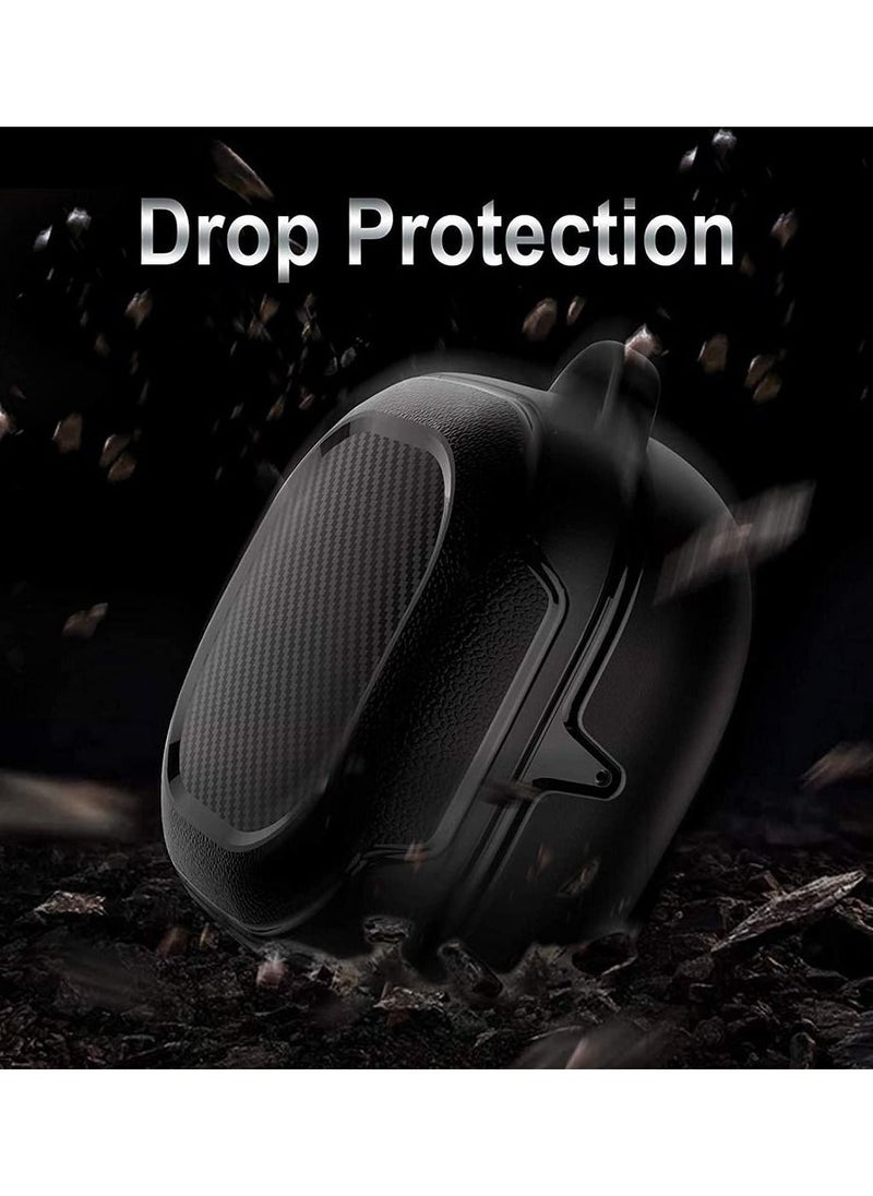 SYOSI - Compatible with Samsung Galaxy Buds Live Case Cover Led Visible Shockproof Full Protective Protector Case for Galaxy Bud Live Galaxy Buds Pro Case Earbuds Headphone Accessories Black - Image 1