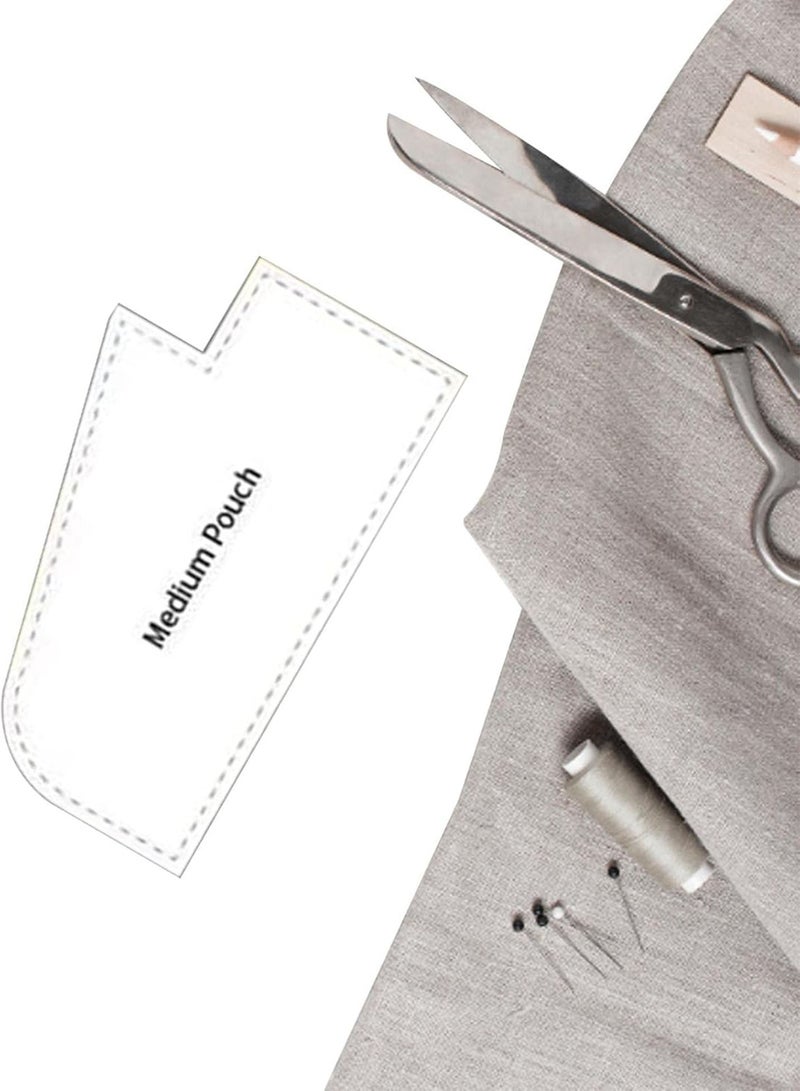 GGOOT Flying Geese Pouch Cutting Template Set - Flying Geese Pouch Cutting Template,Acrylic Quilting Template for Quilting Fabric Hangbag, DIY Quilting Sewing Crafts Embroidery, Handmade Quilting Ruler - Image 1