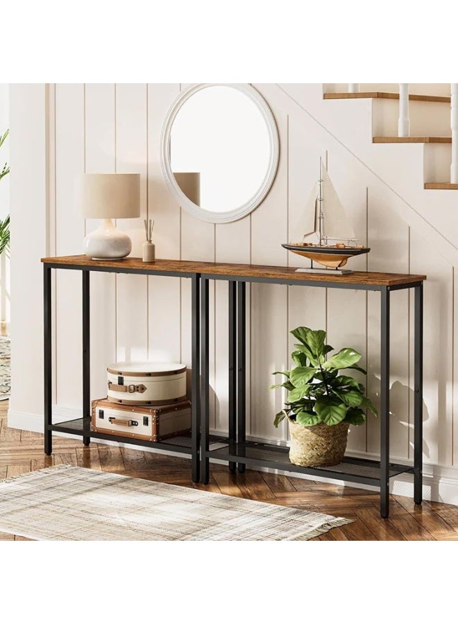 Enjoylifeme 100*30*90cm Console Table With Thick Steel Mesh Simple Sofa Table Home Coffee Corner Display Entryway Table For Couch Hallway Entrance Living Room - Image 2