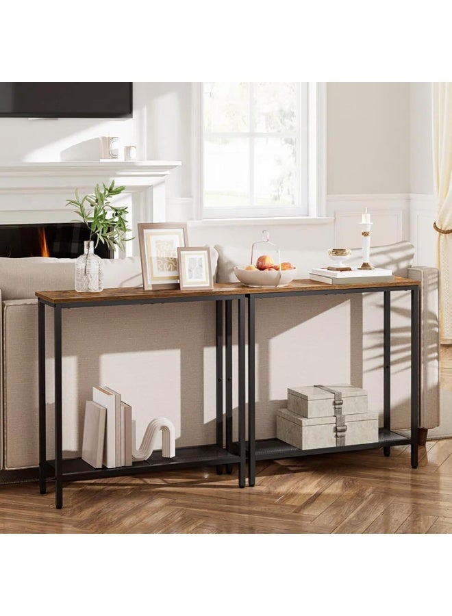 Enjoylifeme 100*30*90cm Console Table With Thick Steel Mesh Simple Sofa Table Home Coffee Corner Display Entryway Table For Couch Hallway Entrance Living Room - Image 3