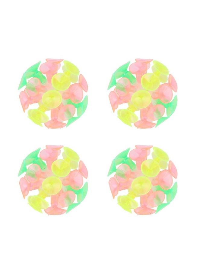 STOBOK 4 قطع كرات ملونة بأكواب شفط ممتعة ألعاب جديدة للأطفال الأولاد والبنات هدايا حفلات عيد الميلاد - Image 1