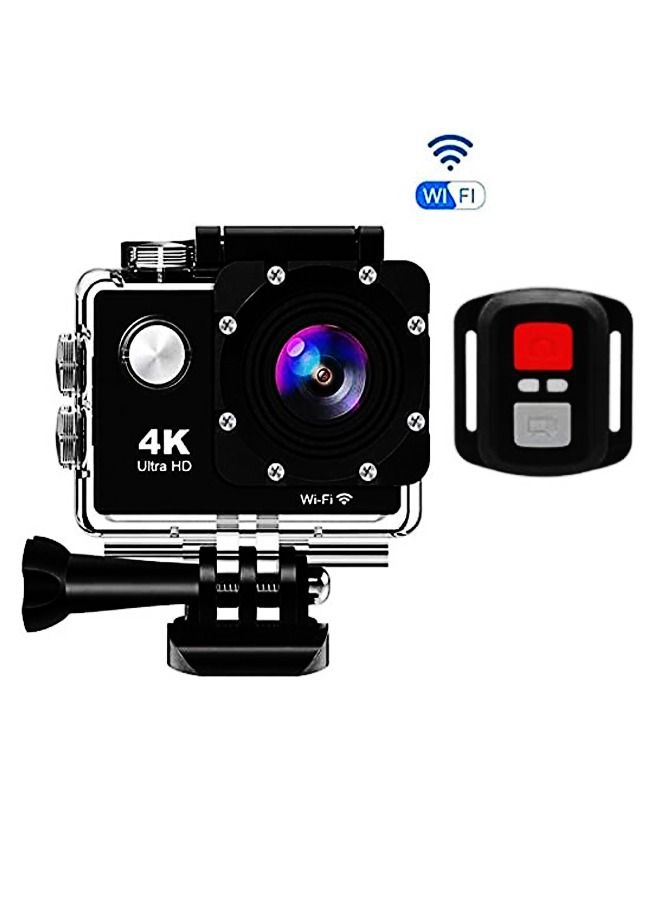 4K Sport Ultra HD DV 30M Water Resistant Camera 16MP Vision Sport Camera Ultra HD WiFi Waterproof Camera, 170° HD Wide Angle Lens Underwater Cam with Rechargeable Batteries, 2.0” HD Screen with Remote - Image 1
