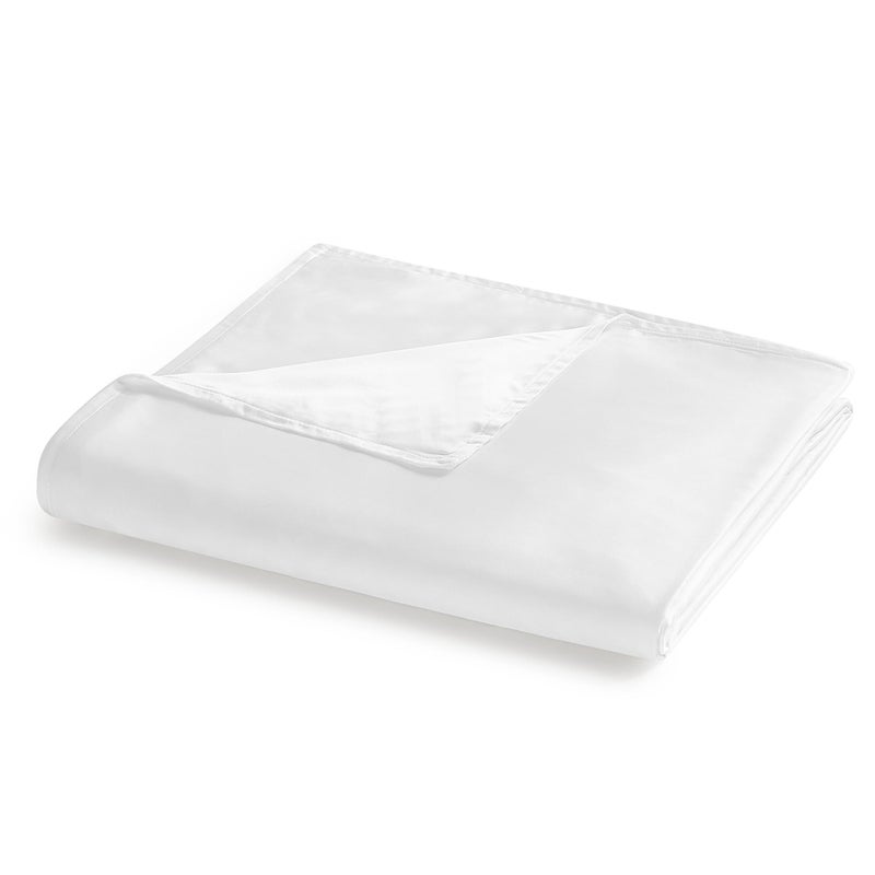 YnM Exclusive Cooling Duvet Cover for Weighted Blankets with 16 Strings White 60x80