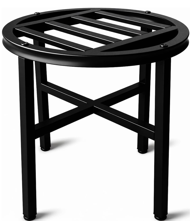 Hongsane Plant Stand Indoor Outdoor,13 Inch Tall Metal Plant Stands Riser,Heavy Duty Wrought Iron Pedestal Holders for Large Flower Pot,Outside Rust-Proof Black Flower Display Shelf for Patio,2-Pack - Image 1