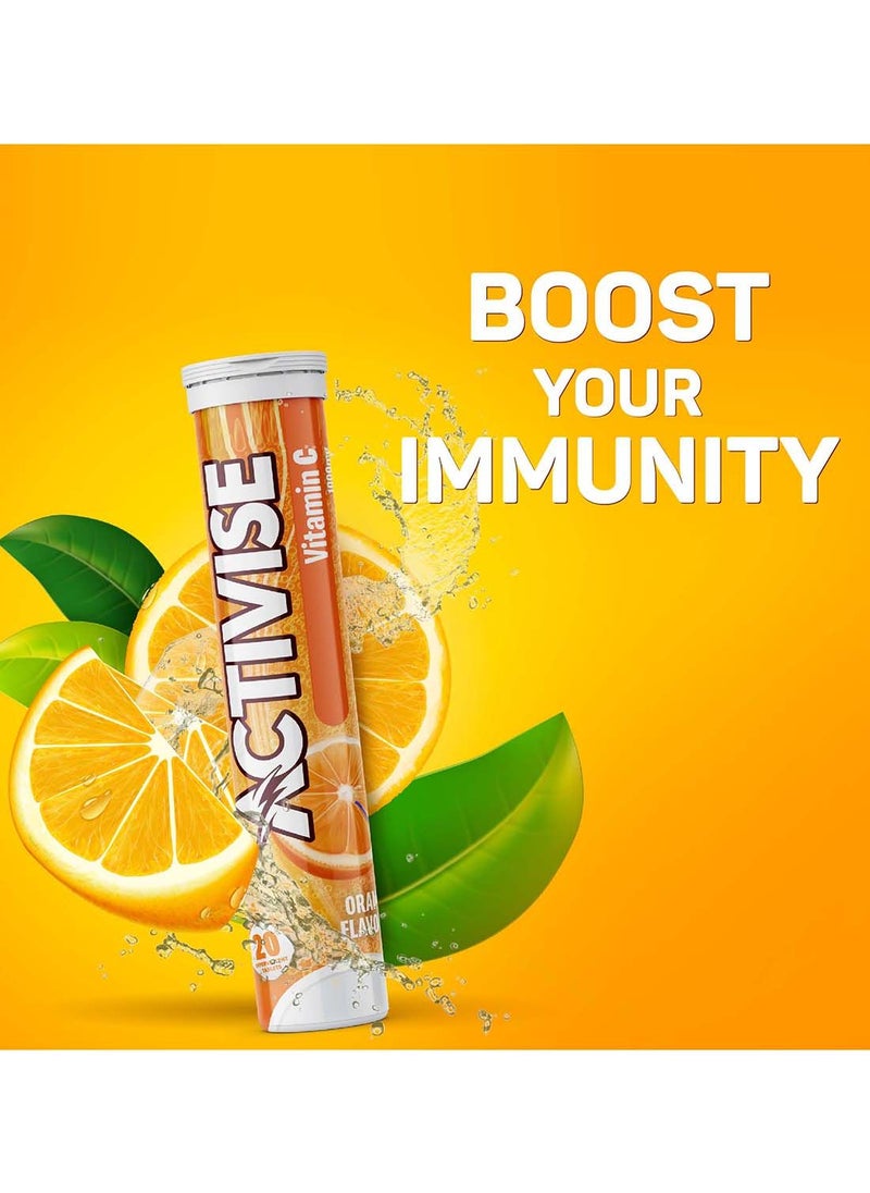 Activise - Activise Vitamin C 1000MG Effervescent Tablets, Orange 20's - Image 1