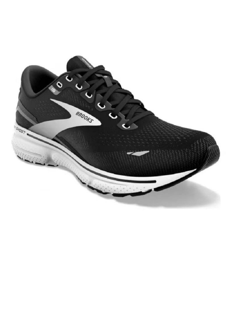 Brooks 【Back To School】Ghost 15 Cushioning Professional Men and Women  Running Shoes Black/Silver  - Image 3