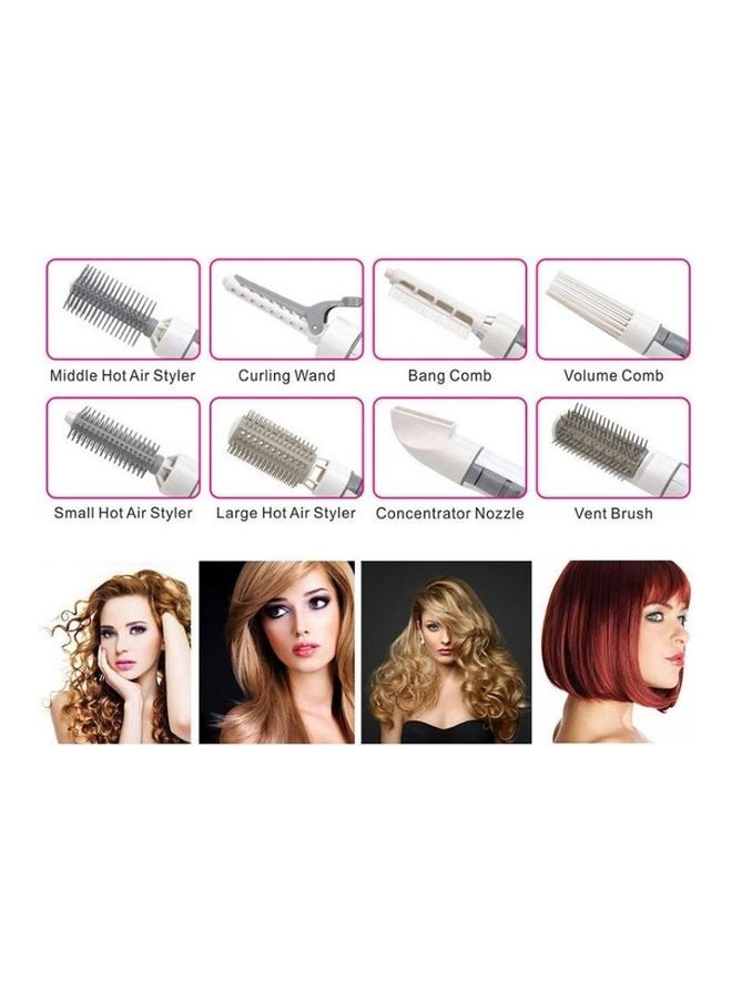 8-In-1 Professional Hair Curler Set White - Image 5