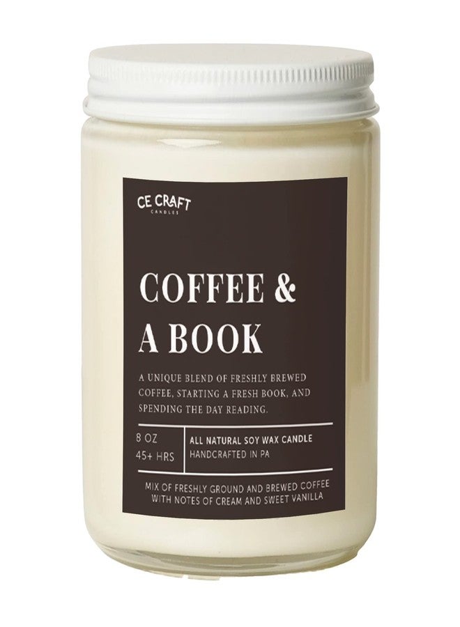 CE Craft Coffee & A Book Scented Candle - Gift for Book Lovers, Reading Candle, Bookish Scents for Bibliophiles - Image 1