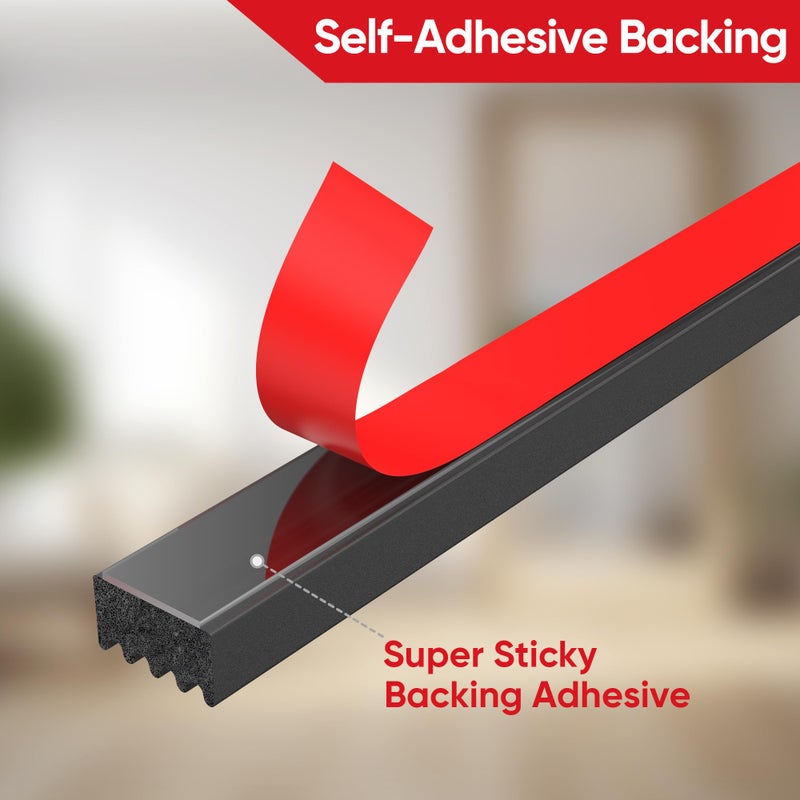 UIOCSSC 26Ft EPDM Rubber Weather Stripping Foam RV Door Seal Self-Adhesive Marine Hatch & RV Door Seal, Automotive Weatherstrip for Enclosed Trailer, Boat, Truck Bed & Home, W:0.625"; H:0.375" - Image 4