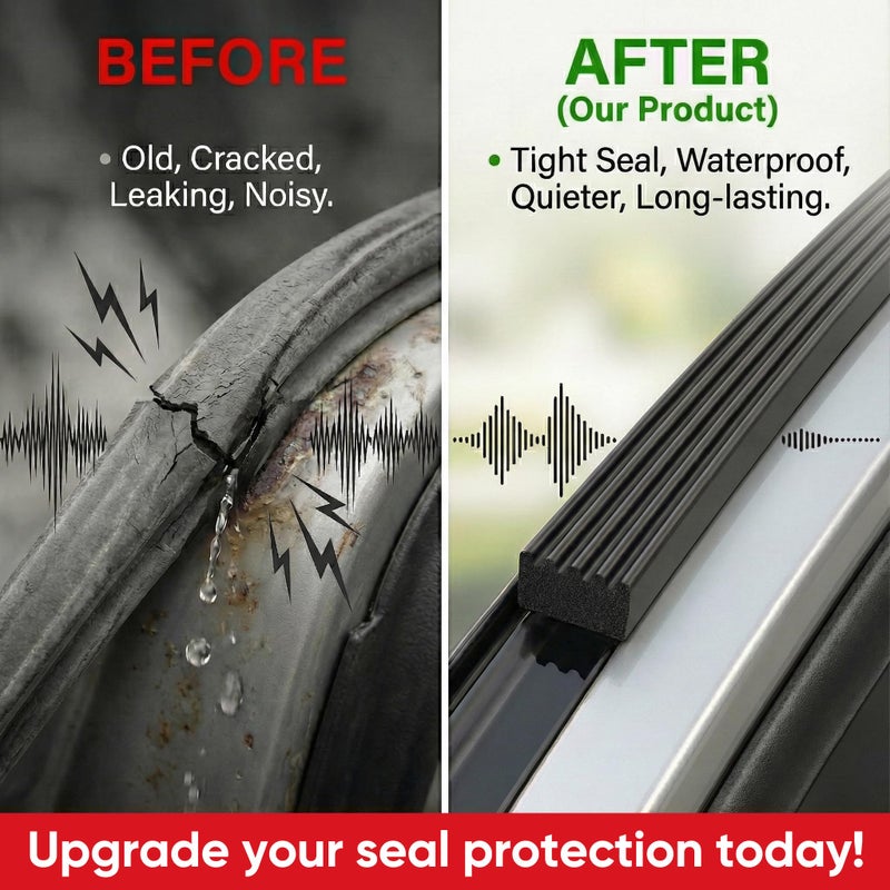 UIOCSSC 26Ft EPDM Rubber Weather Stripping Foam RV Door Seal Self-Adhesive Marine Hatch & RV Door Seal, Automotive Weatherstrip for Enclosed Trailer, Boat, Truck Bed & Home, W:0.625"; H:0.375" - Image 5
