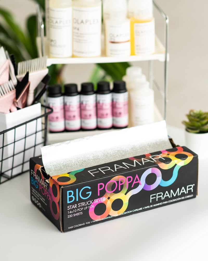 Framar Big Poppa Silver Pop Up Hair Foil - Aluminum Foil Sheets, Hair Foils For Highlighting, Pop Up Foils For Hair Stylist, 250 Pop Up Foil Sheets, Hair Color Supplies â€“ 10x14 inches - Image 2
