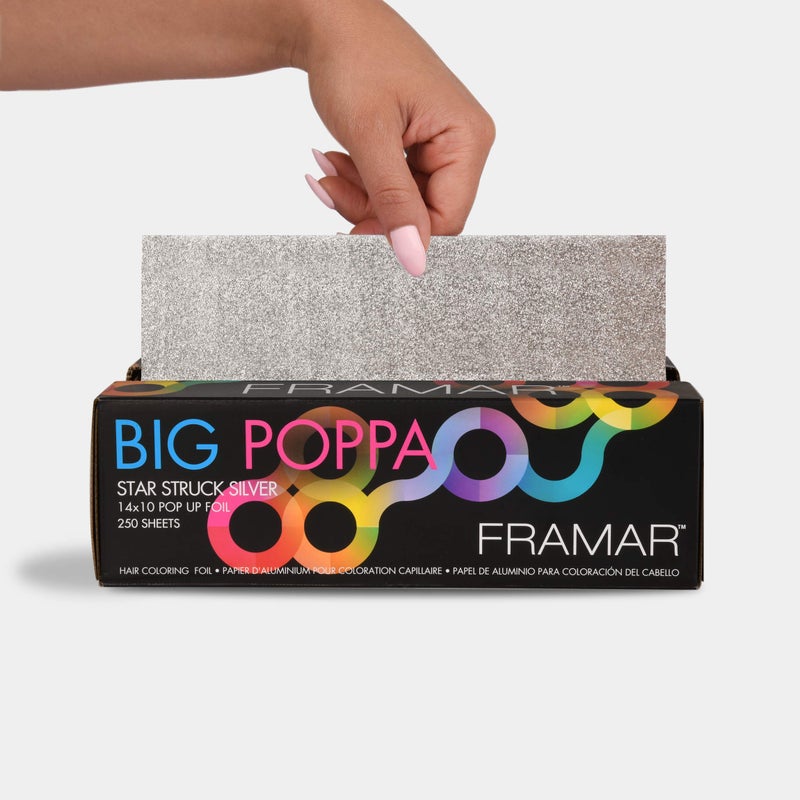 Framar Big Poppa Silver Pop Up Hair Foil - Aluminum Foil Sheets, Hair Foils For Highlighting, Pop Up Foils For Hair Stylist, 250 Pop Up Foil Sheets, Hair Color Supplies â€“ 10x14 inches - Image 3