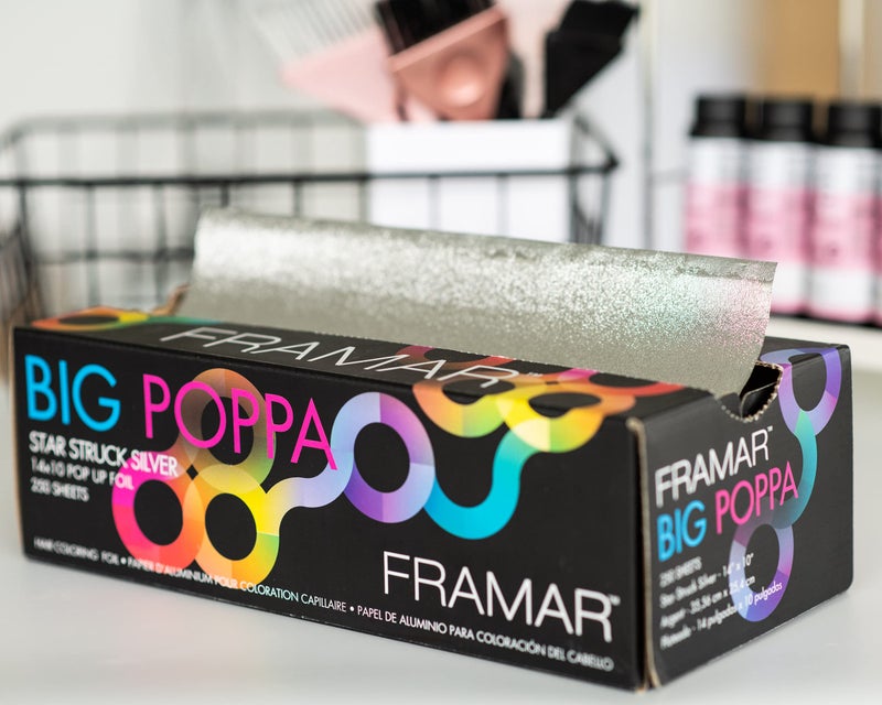 Framar Big Poppa Silver Pop Up Hair Foil - Aluminum Foil Sheets, Hair Foils For Highlighting, Pop Up Foils For Hair Stylist, 250 Pop Up Foil Sheets, Hair Color Supplies â€“ 10x14 inches - Image 5