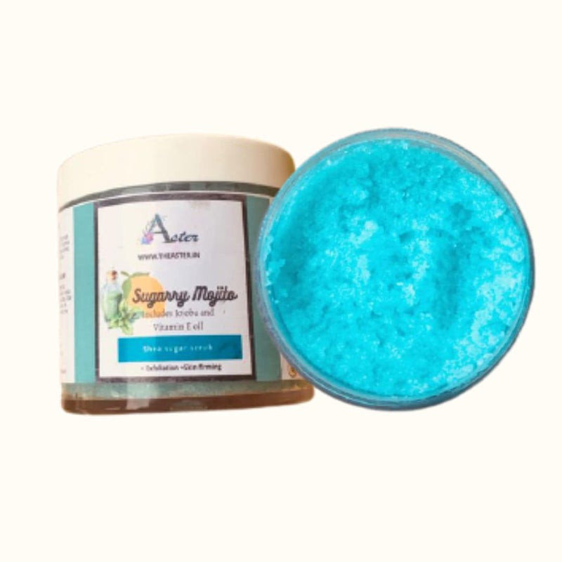Aster Sugarry mojito body scrub non greasy scrub Exfoliation citrus and peppermint fragrance 125 GMS body scrub No Parabens and sulphate All skin type - Image 1