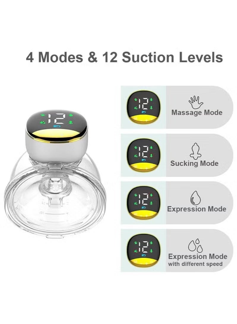 ELTRAZONE Wearable Hands-Free Electric Breast Pump with 4 Modes, 12 Levels, and LED Display - Image 3