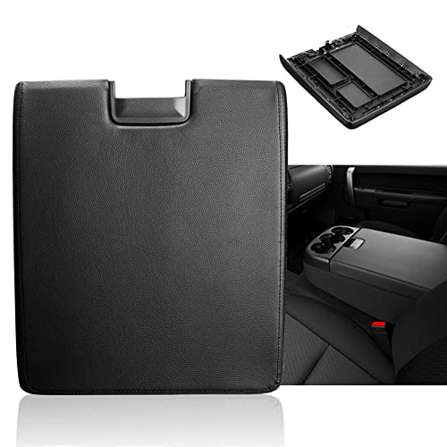 Center Console Armrest Lid with Latch for 20072013 Chevy TahoeAvalanche 20082014 SilveradoGMC YukonXLSierra 150025003500 Center Console Cover Repair Kit Replaces OEM 20864154 Black