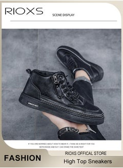 Men's Casual Leather Boots,Fashion High Top Sneaker,Lightweight Lace Up Flat Shoes,Dressy Sneaker Ankle Boot For Men,Daily Walking Shoes For Office Family Parties Holiday Travel, Pair With Jeans Jacks Coat - pzsku/ZDF0EB29A9DB6BE6A882CZ/45/_/1733206158/b86dd431-064e-4d65-be47-e403ed7a0fdf