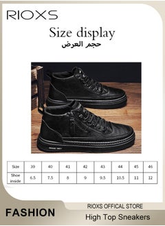 Men's Casual Leather Boots,Fashion High Top Sneaker,Lightweight Lace Up Flat Shoes,Dressy Sneaker Ankle Boot For Men,Daily Walking Shoes For Office Family Parties Holiday Travel, Pair With Jeans Jacks Coat - pzsku/ZDF0EB29A9DB6BE6A882CZ/45/_/1733206164/b84b1cc3-f051-4236-b3d3-49e1b2e18b89