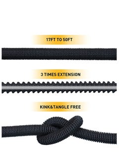 Generic Expandable Garden Hose, Three Times Shrink with 8 Nozzle Patterns, Extra Strength Fabric Double Latex Core Hose, for Garden,House,Cleaning Pet,Bathing,Car Washing  - Image 4