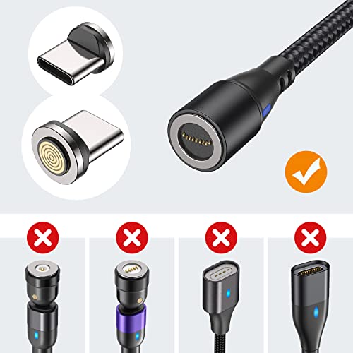 AUFU 60W/100W 9 Pin USB C Magnetic Connector/Tip/Heads (3-Pack), 360° Rotating Magnetic Phone Adapter Connector for USB C, Type C - Image 4