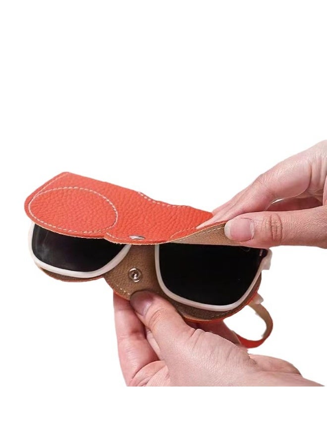 2Pieces Portable Feminine Glasses Case for Women - Shockproof Hard Shell Eyeglasses & Sunglasses Protective Pouch, On-the-Go Storage for Myopia Glasses & Sunglasses - Image 2