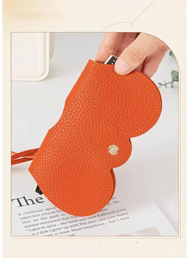 2Pieces Portable Feminine Glasses Case for Women - Shockproof Hard Shell Eyeglasses & Sunglasses Protective Pouch, On-the-Go Storage for Myopia Glasses & Sunglasses - Image 5