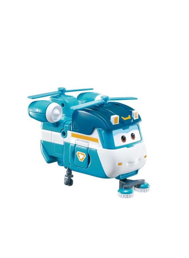 SUPER WINGS Toys, Shine Transformer Toys 5 Inch, Season 7 New Character, Airplane Toy for Kids 3-5 Years Old, Real Mobile Wheels, Birthday Party Supplies for Preschool Boys and Girls Blue - Image 4