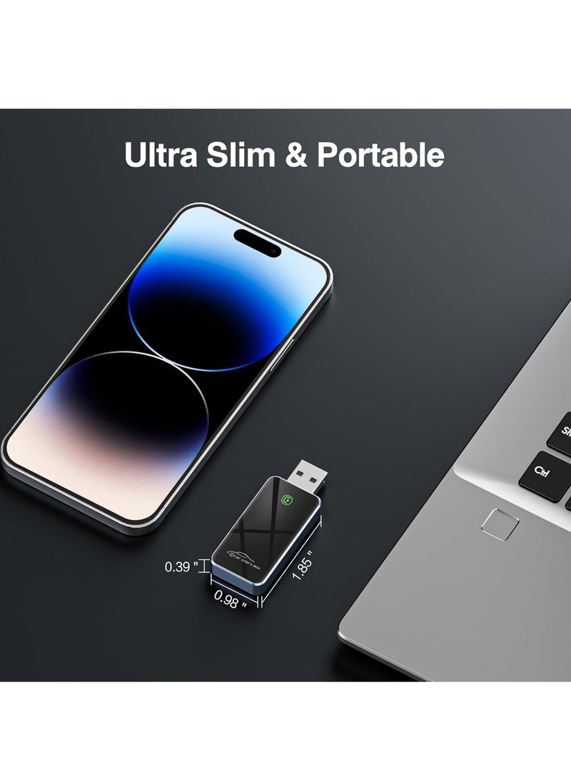 OREKO - Wireless Carplay Adapter, Convert Wired to Wireless Car Play & Android Auto 2-in-1 Adapter for Apple iPhone & Android Phone, Plug & Play, Auto Connect, No Delay, with USB C, for iOS 10+ Android 11+ - Image 1