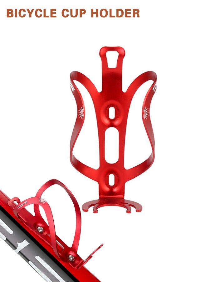 TOOPRE Water Bottle Holder, Aluminum Alloy Water Bottle Cage for Mountain Biking Universal Rotating Cup Drink Holders - Image 1