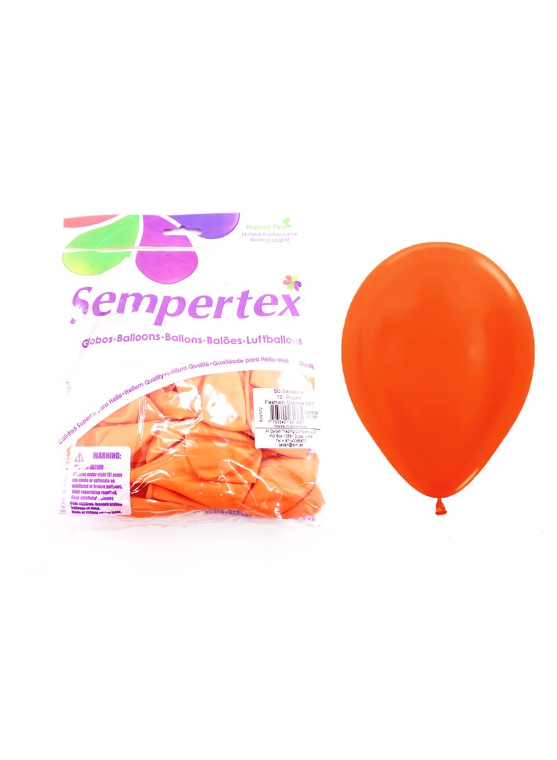 Sempertex 12-Inch Latex Balloons, Orange - Image 3