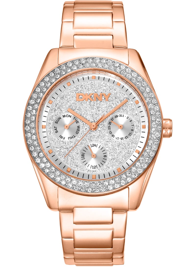 DKNY Chambers Multi Glitz Dk1L078M0035 - Stainless Steel Female Quartz Multi-Function - Image 1