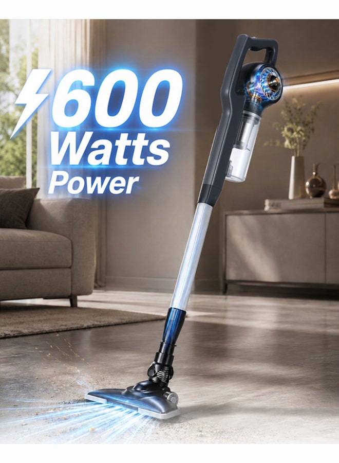 SONASHI 2-in-1 Cordless Stick Vacuum Cleaner with Handheld Mode 0.9L Dust Cup Powerful Suction Washable HEPA Filter Stainless Steel Filter Net 600W SVC-9032 Black 0.9 L 600 W SVC-9032 Blue - Image 4