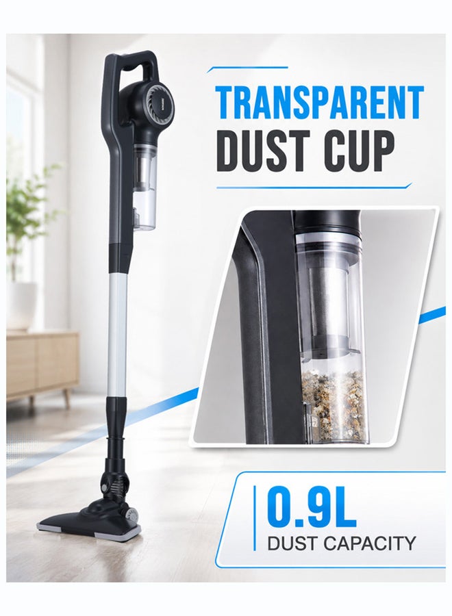 SONASHI 2-in-1 Cordless Stick Vacuum Cleaner with Handheld Mode 0.9L Dust Cup Powerful Suction Washable HEPA Filter Stainless Steel Filter Net 600W SVC-9032 Black 0.9 L 600 W SVC-9032 Blue - Image 5