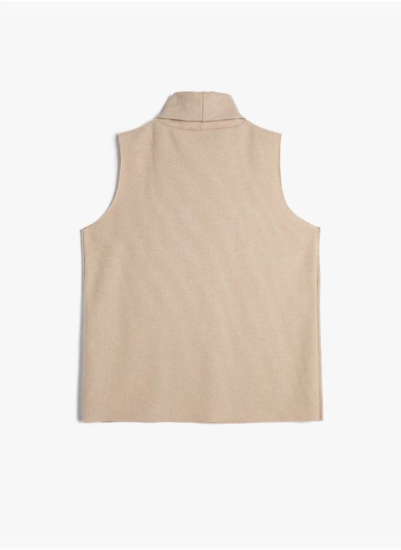 KOTON Sleeveless Basic Turtleneck Tank Top