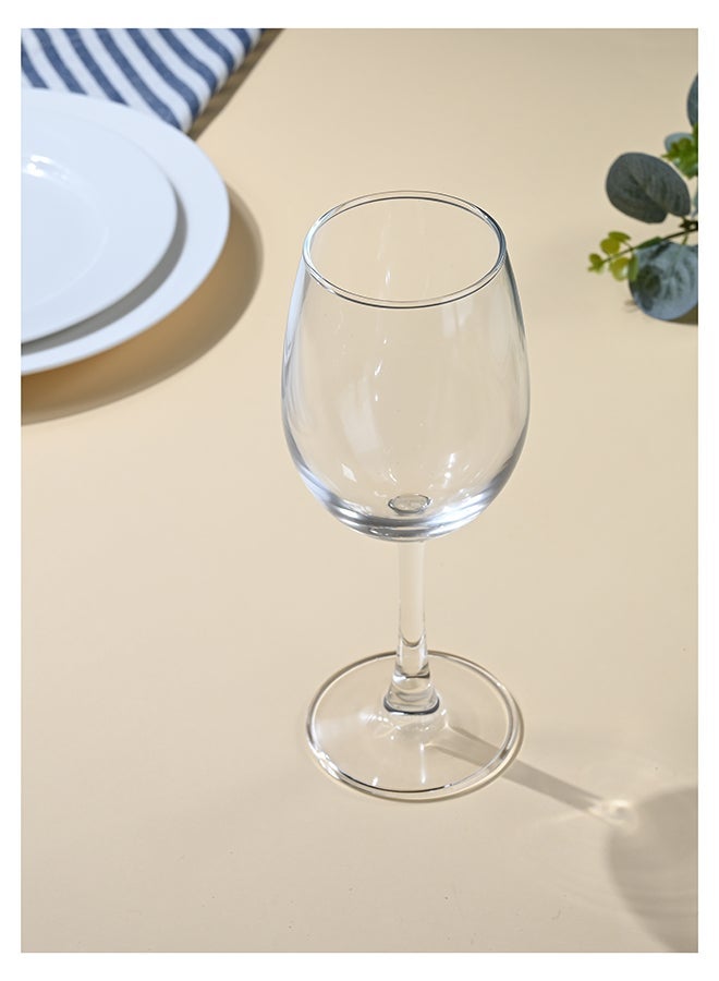 Ollieroo Wine Glasses Set of 6, 350ml Wine Glass with Stem, Perfect for Home, Restaurant, Dishwasher Safe, Lead-free, Clear, Durable Glassware - Image 2