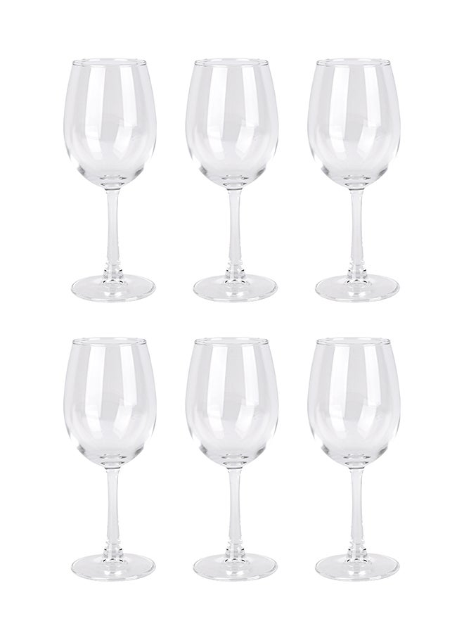 Ollieroo Wine Glasses Set of 6, 350ml Wine Glass with Stem, Perfect for Home, Restaurant, Dishwasher Safe, Lead-free, Clear, Durable Glassware - Image 3