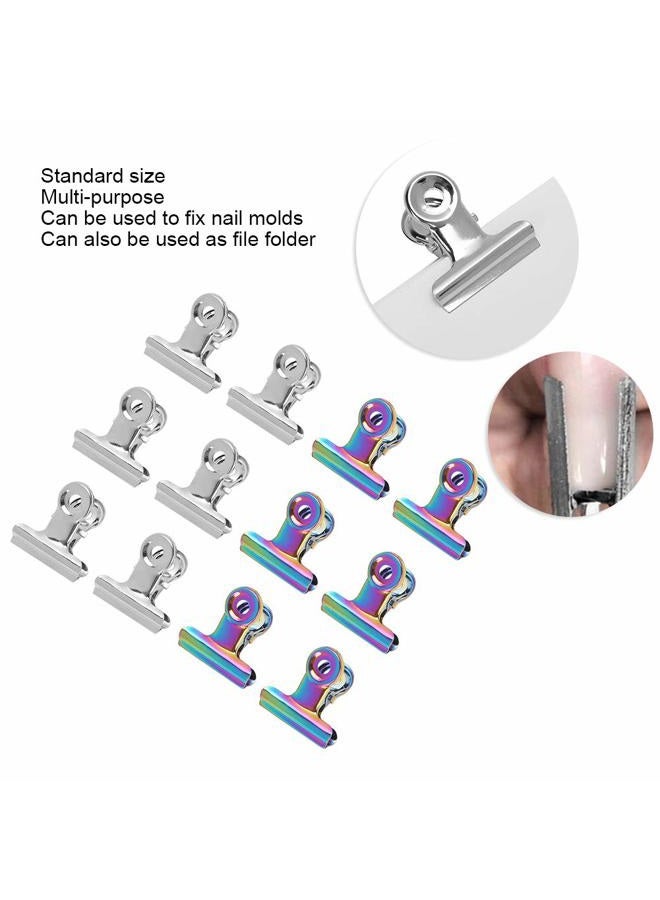 Jonlaki Finger Extension Clip Set,Nail Tips Clips,Gel Quick Building Nail Tips Clip,Nail clips for Polygel Finger,Gel Nail Tips Clip,Metal File Clips,DIY Manicure Tool,Fix Nail Molds,Nail Salon - Image 4