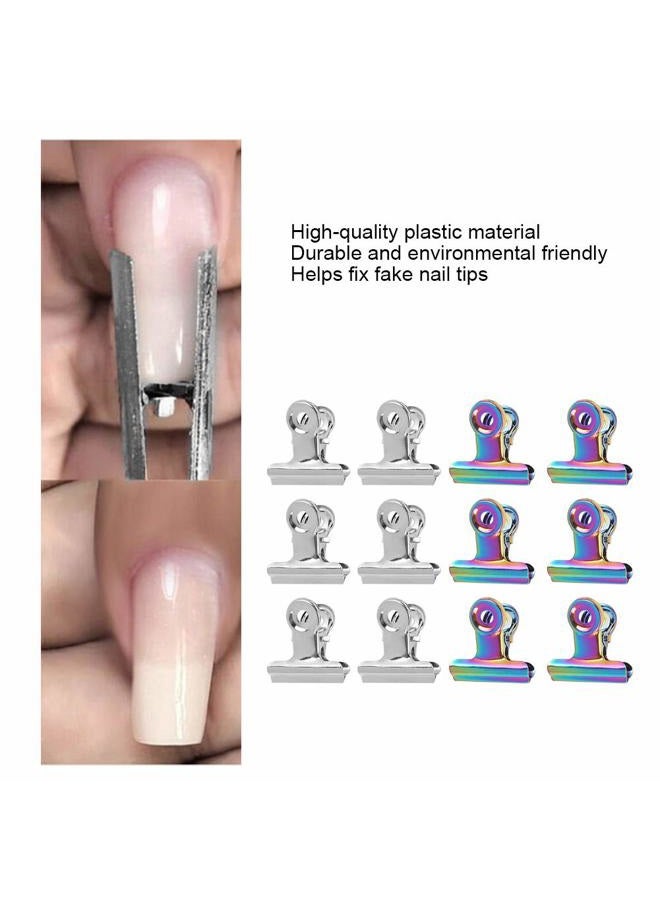Jonlaki Finger Extension Clip Set,Nail Tips Clips,Gel Quick Building Nail Tips Clip,Nail clips for Polygel Finger,Gel Nail Tips Clip,Metal File Clips,DIY Manicure Tool,Fix Nail Molds,Nail Salon - Image 3