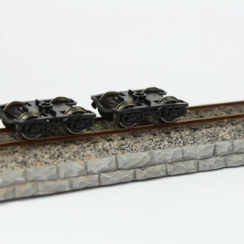 Evemodel HP0687 2 pcs 1/87 Model Train HO Scale high Rim psyllium RCOO Bogie 36" Metal Wheels Model Building kit - Image 4
