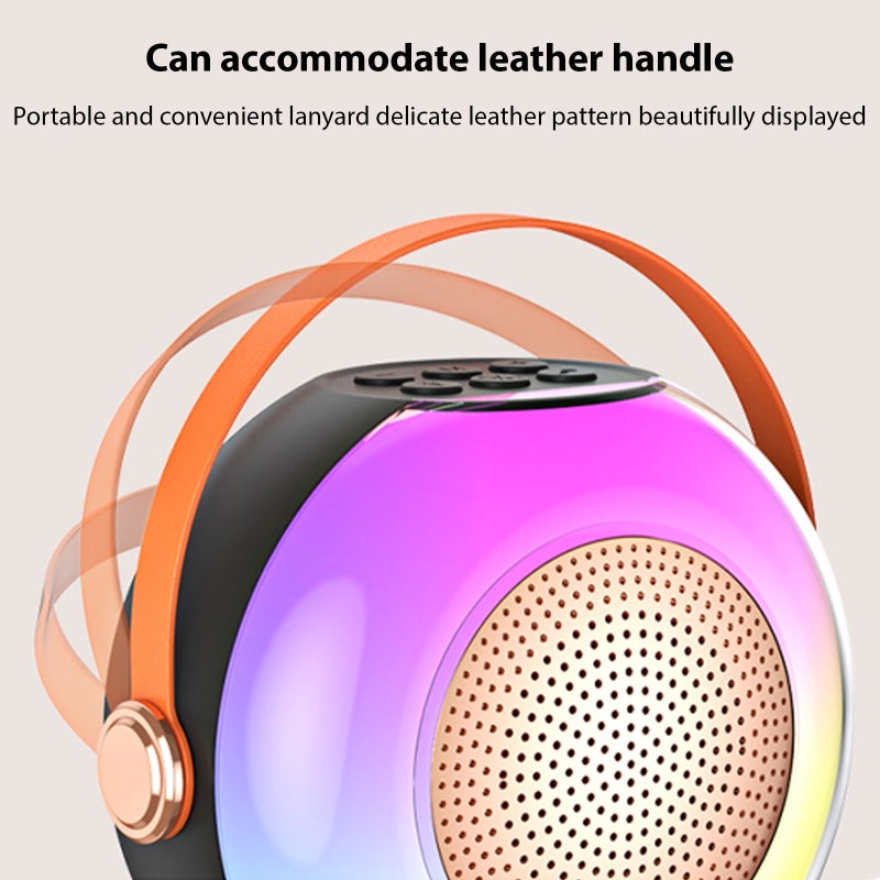 Karaoke Machine with 2 Wireless Microphones BT Microphone and Speaker KTV Set with RGB Light Effects Voice Control Handheld Mic Lightweight Portable Karaoke System for Home Party Outdoor - Image 2