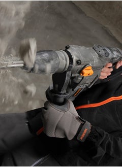 KSEIBI Rotary Hammer 1050W, Heavy Duty Hammer Drill, Safety Clutch Electric Demolition Hammer Drill with Vibration Control, Carrying Case, 3 Drill Bits, Flat Chisels, Point Chisels, for Home Improvements, Drilling, Demolition Concrete.  - Image 4