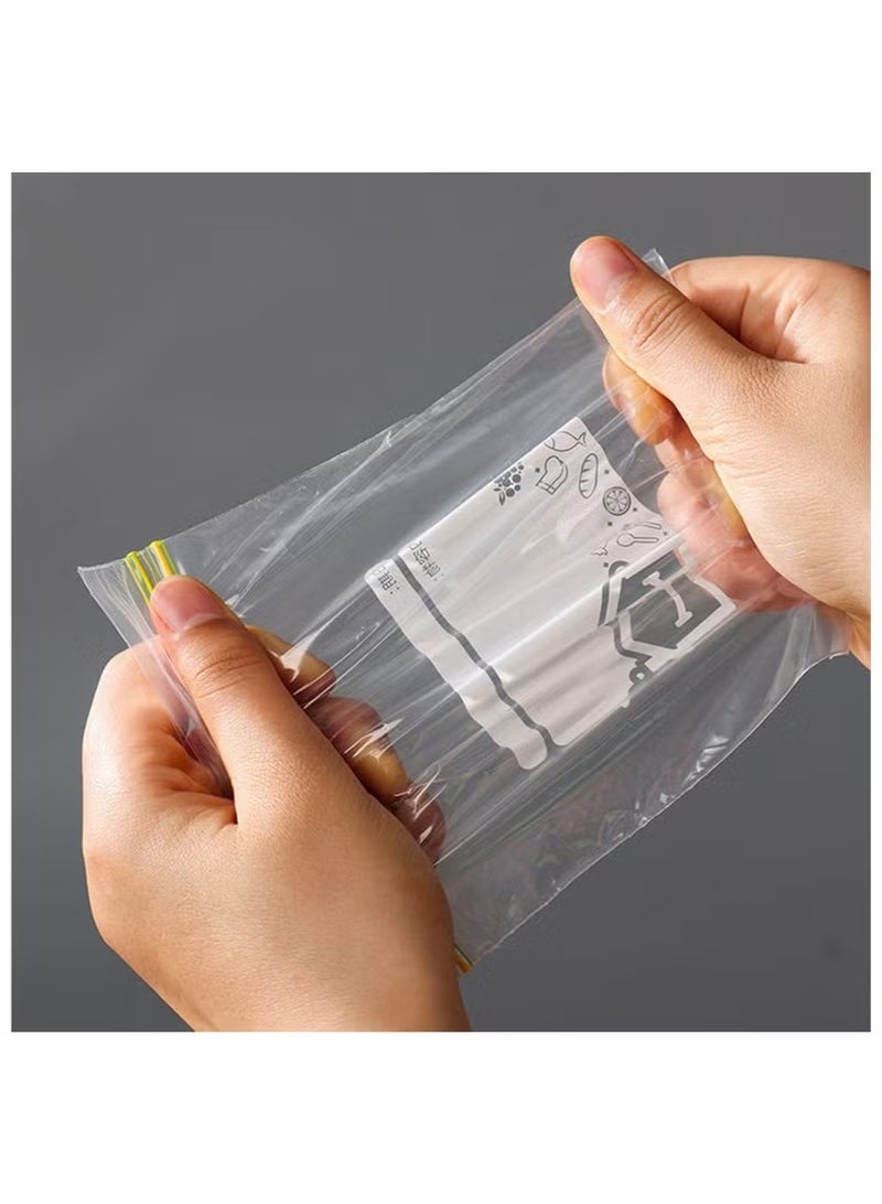 70 عبوة أكياس تخزين طعام قابلة لإعادة الاستخدام ، أكياس غداء فريزر زيبلوك للحوم ، وجبات ، خضروات ، فواكه ، حلويات ، وجبات خفيفة 15 كبير / 25 متوسط / 30 صغير (شفاف) - Image 2