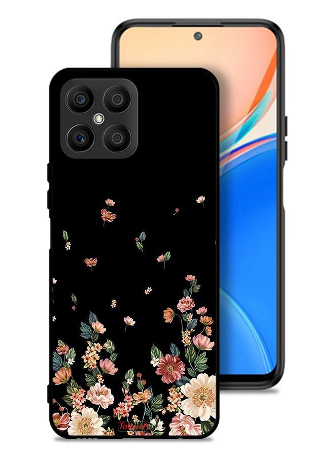 Tolwak غطاء حماية لهاتف Honor X8 4G مزين بزهور صغيرة في الأسفل - Image 1