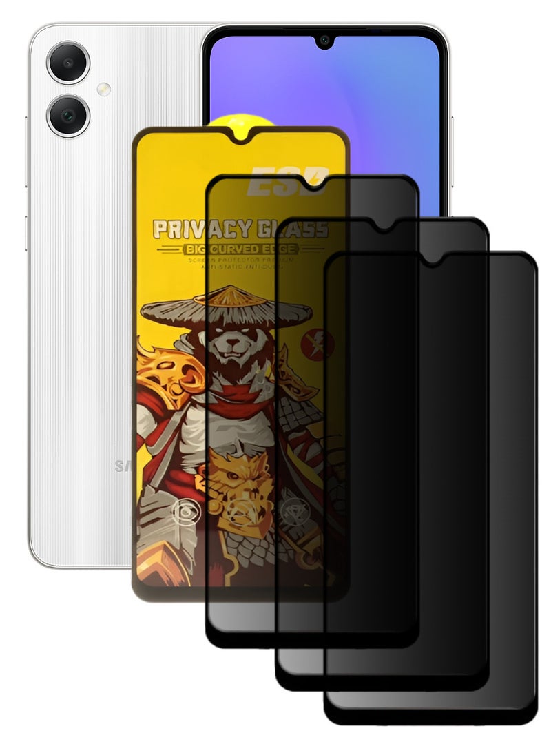 ESD 3 Pieces Tempered Dustproof Privacy Glass Screen Protector Compatible For Samsung Galaxy A05 - Image 1