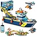 HOGOKIDS City Floatable Boat Building Set with LED Light 542 PCS Ocean Arctic Explorer Ship Building Block Kit with Helicopter Sub Shark Cage Christmas Birthday Gifts for Kids Boys Girls 6 Years Old - Image 2