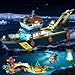 HOGOKIDS City Floatable Boat Building Set with LED Light 542 PCS Ocean Arctic Explorer Ship Building Block Kit with Helicopter Sub Shark Cage Christmas Birthday Gifts for Kids Boys Girls 6 Years Old - Image 4