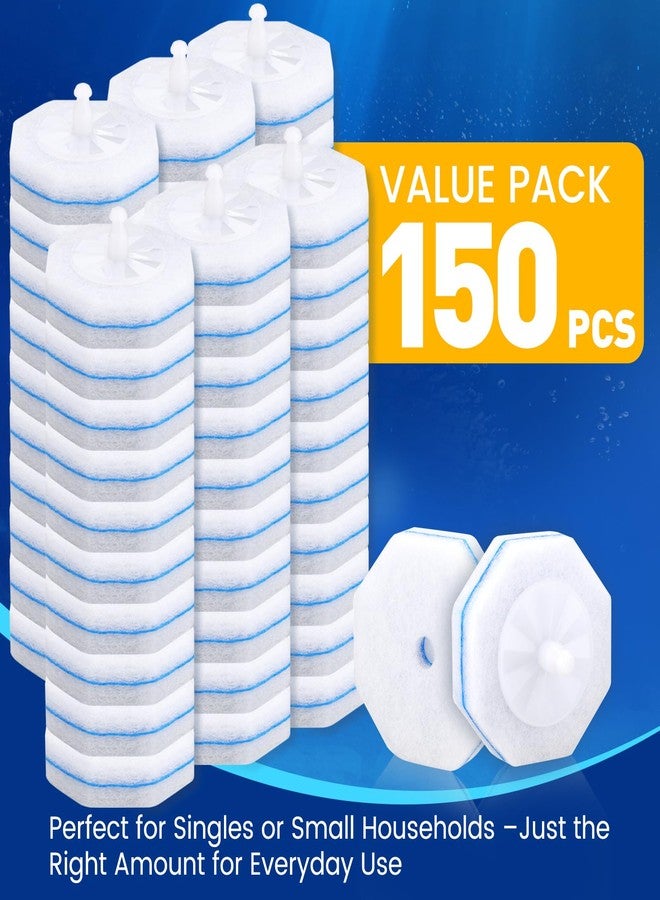 Zeefpod Toilet Brush Refills, Disposable Toilet Bowl Cleaner Refills for Toilet Cleaner Wand, Single-Use Hygienic Scrubber Pads, 150 Count - Image 3