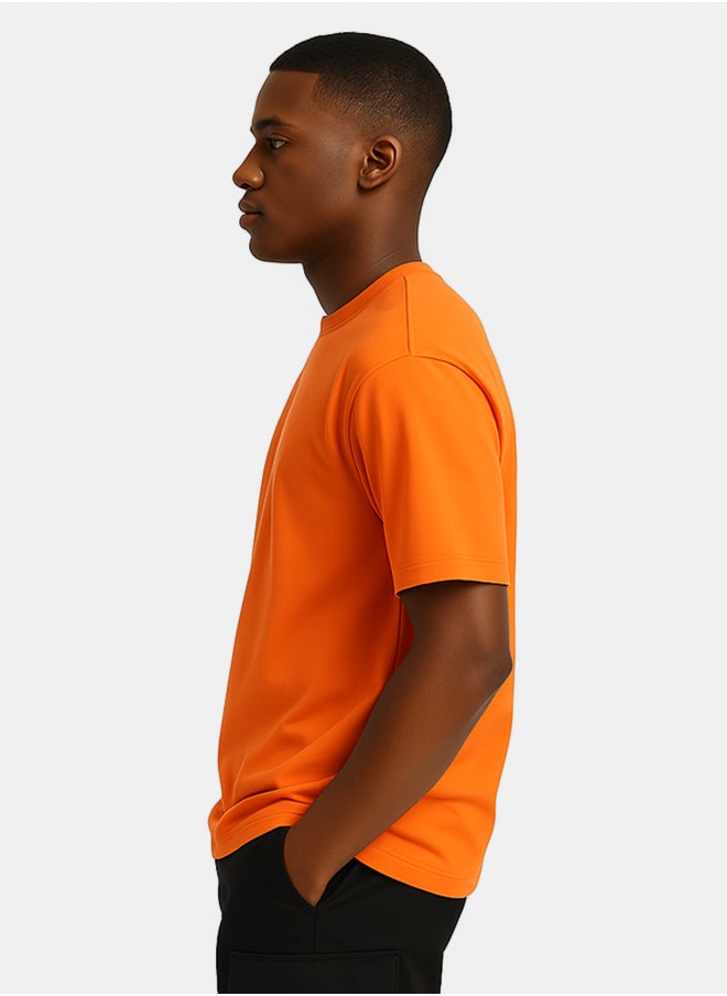 Street 15 - UNISEX BASIC OVERSIZED BRIGHT ORANGE T-SHIRT - Image 1