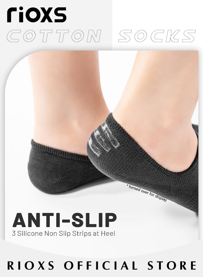 طقم جوارب غير كاشفة بألوان مختلفة، 6 أزواج من الجوارب ذات بطانات منخفضة القصة، جوارب غير مرئية مضادة للانزلاق، جوارب رياضية عالية الجودة، سهلة الملاءمة مع أنواع مختلفة من الأحذية - Image 3