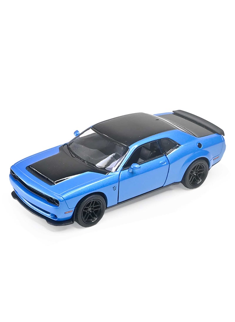 Kinsmart Pull Back Action 1:40 Scale 2023 Dodge Challenger SRT Demon 170 Doors Openable Collectible Toy Car  - Image 1